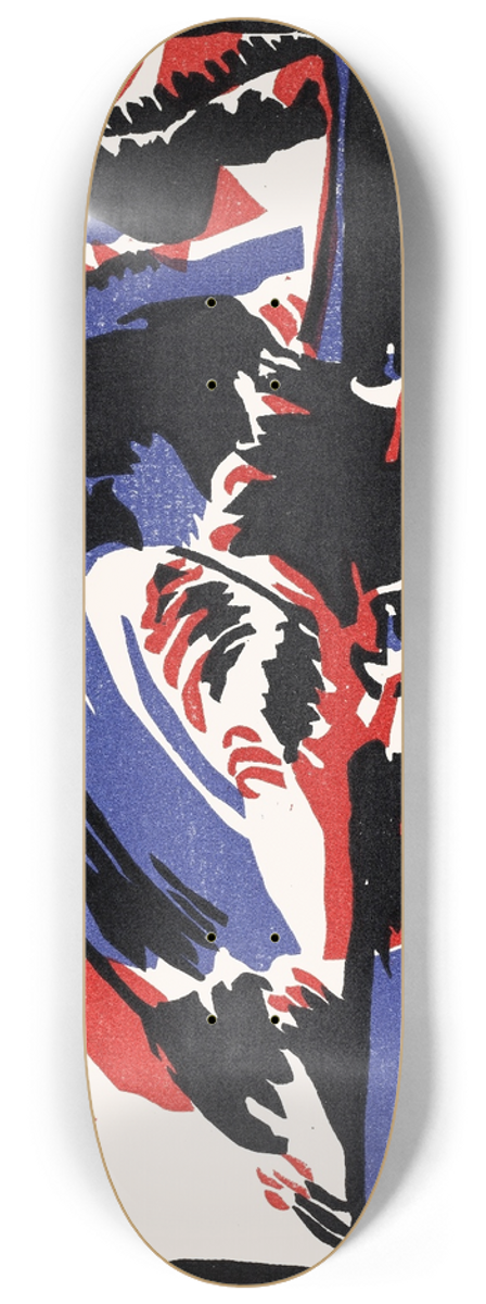 Wassily Kandinsky - Two Women in a Moonlit Landscape 8.25 inch art skate deck