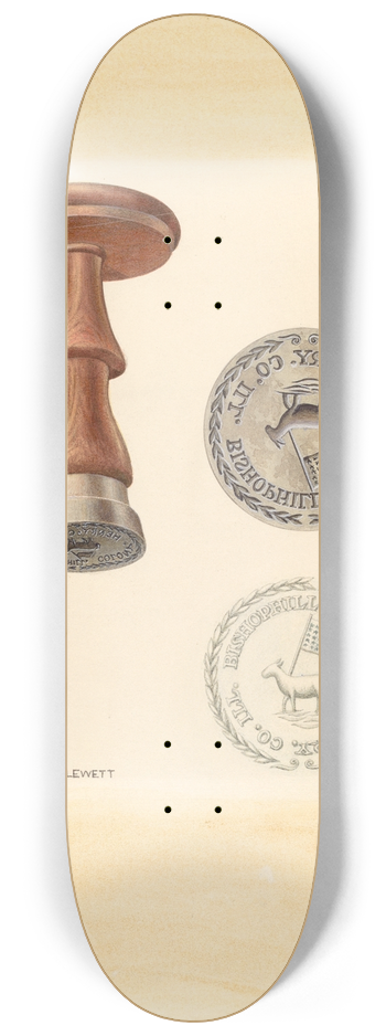 Wellington Blewett - Bishop Hill  Seal 8.25 inch art skate deck