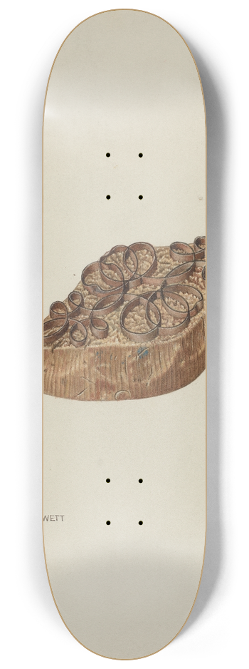 Wellington Blewett - Resist Pattern (Scroll) 8.25 inch art skate deck