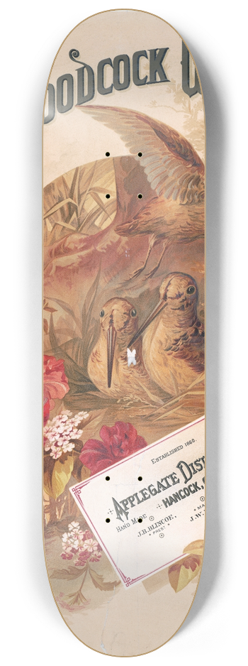 Wells & Hope Co. - Woodcock whiskey 8.25 inch art skate deck