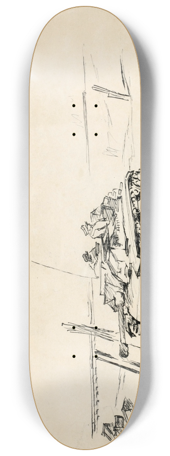 August Kratzer - Panzer in Russland 8.25 inch art skate deck