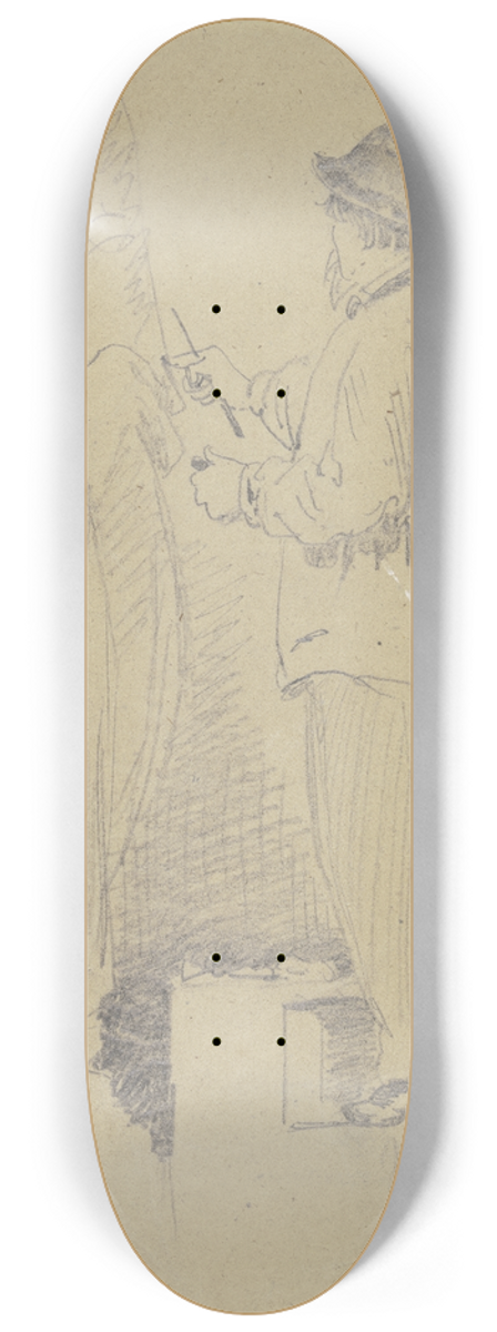 Wilhelm Busch - Bildhauer Schierholtz bei der Arbeit 8.25 inch art skate deck