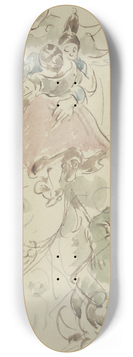 Wilhelm Busch - Dance card 8.25 inch art skate deck