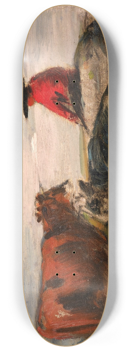 Wilhelm Busch - Shepherd with cows 8.25 inch art skate deck