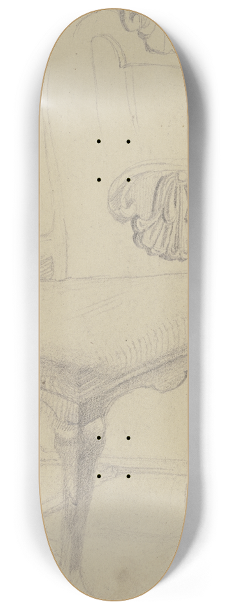 Wilhelm Busch - Stuhl mit ornamentalem Schnitzwerk 8.25 inch art skate deck