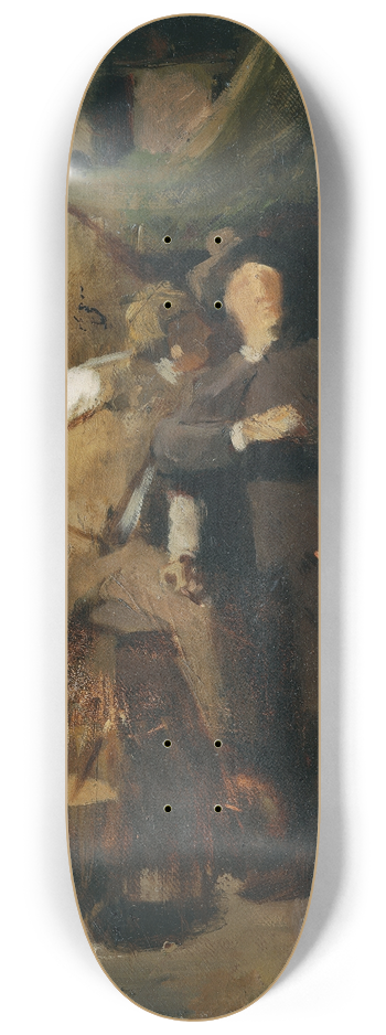 Wilhelm Leibl - Die Kritiker 8.25 inch art skate deck