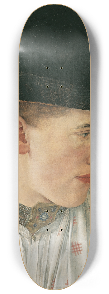 Wilhelm Leibl - Kopf eines Bauernmdchens 8.25 inch art skate deck