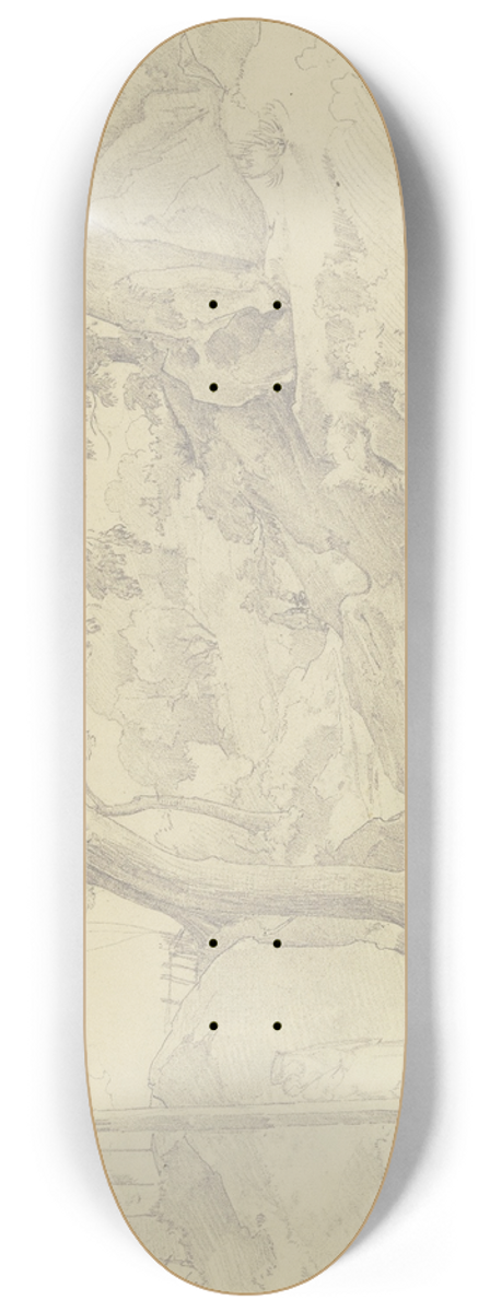 August Lucas - Kapelle an einem Weg bei Affile 8.25 inch art skate deck