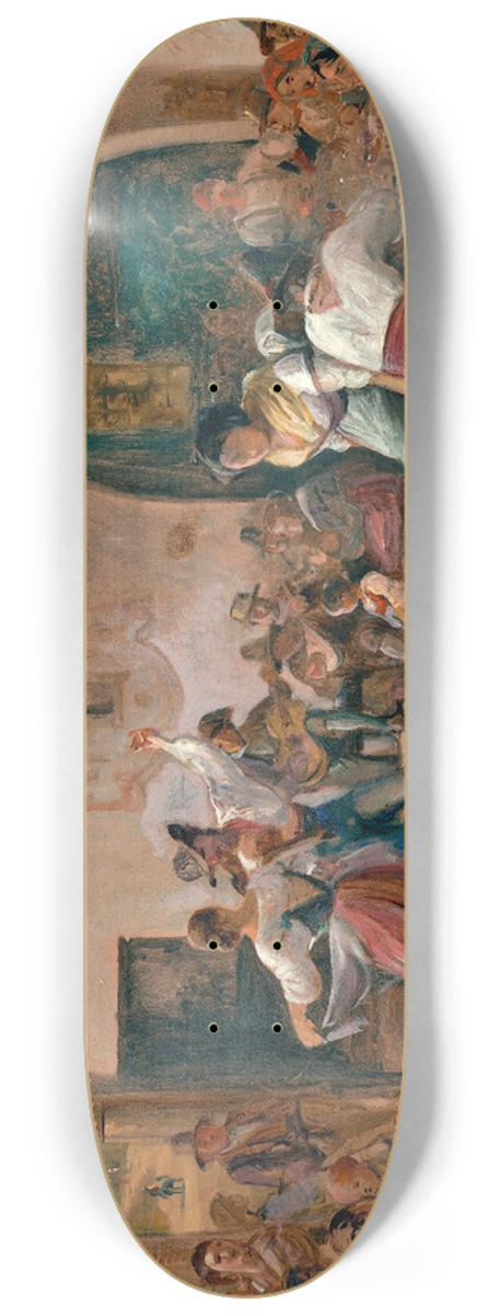 Wilhelm Marstrand - Dance in an Osteria 8.25 inch art skate deck