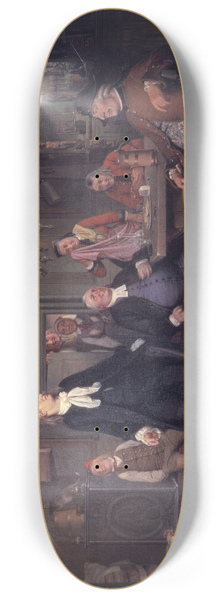 Wilhelm Marstrand - Fra Ludvig Holbergs Erasmus Montanus, III akt, 3. scene 8.25 inch art skate deck