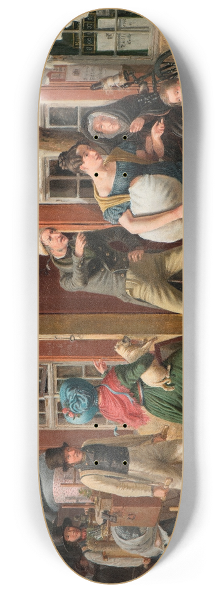 Wilhelm Marstrand - Moving Day Scene 8.25 inch art skate deck