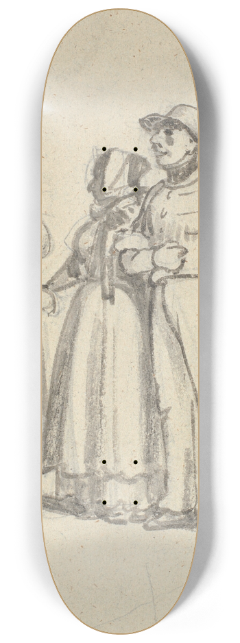 Wilhelm Marstrand - Soldatens moder mder en bekendt 8.25 inch art skate deck