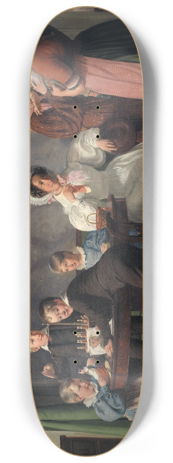 Wilhelm Marstrand - The Waagepetersen Family 8.25 inch art skate deck