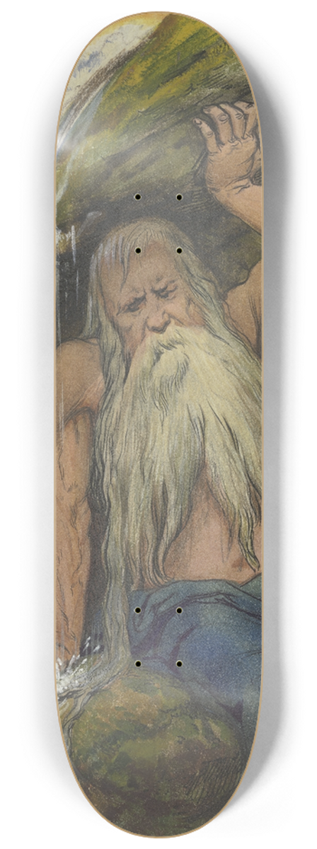 Wilhelm Ss - River god at a waterfall 8.25 inch art skate deck