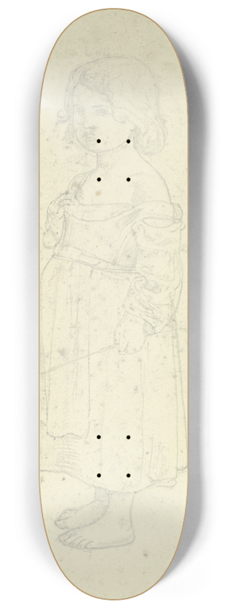 August Lucas - Standing girl 8.25 inch art skate deck