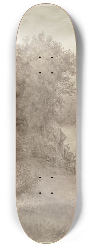 Wilhelm Steinhausen - Brun in front of his hermitage 8.25 inch art skate deck