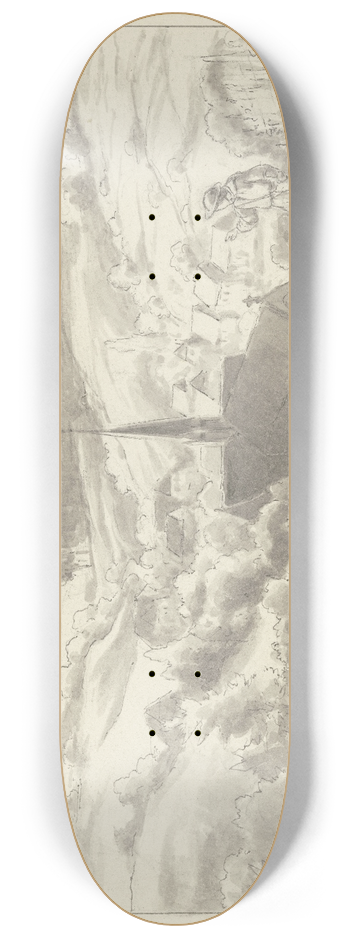Wilhelm Steinhausen - Diethers Abschied vom Kloster Maulbronn 8.25 inch art skate deck
