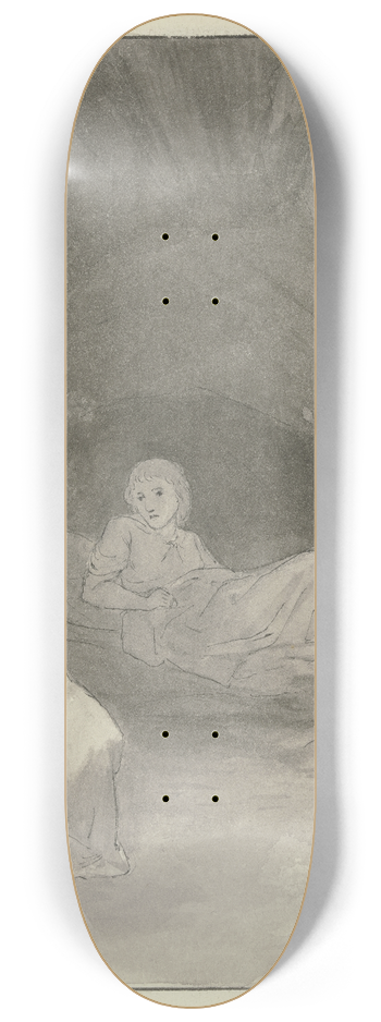 Wilhelm Steinhausen - The night in Bruns hermitage 8.25 inch art skate deck