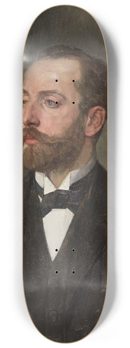 Wilhelm Trbner - Portrait of a man 8.25 inch art skate deck
