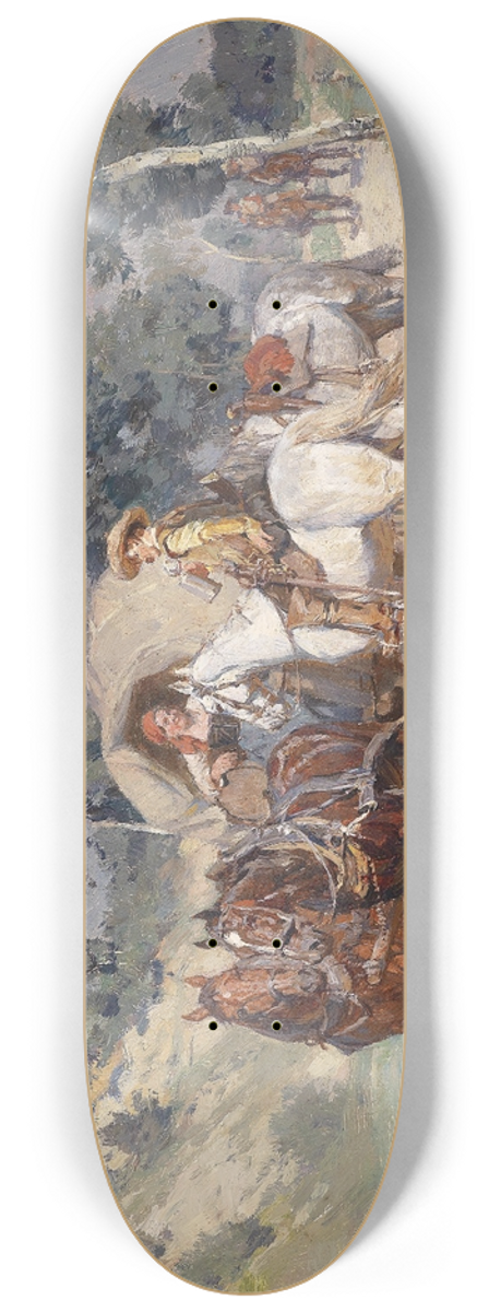 Wilhelm Velten - Begegnung auf der Landstrae 8.25 inch art skate deck