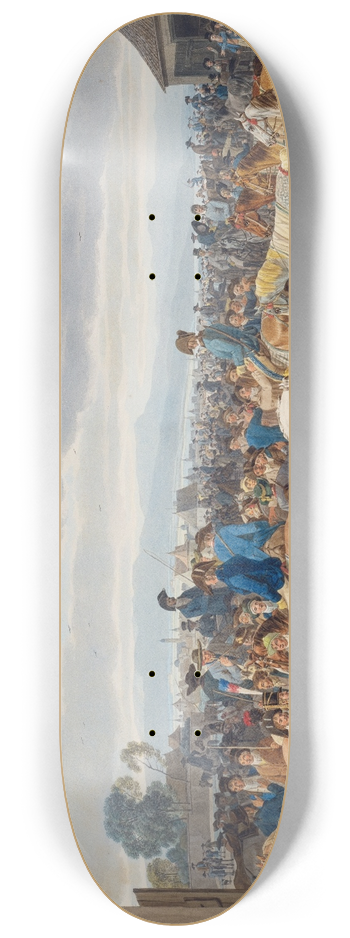 Wilhelm von Kobell - Horse market 8.25 inch art skate deck