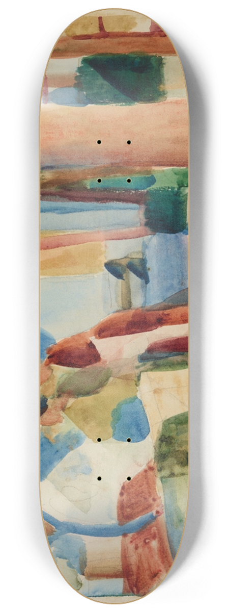 August Macke - Auf dem Friedhof von Thun 8.25 inch art skate deck