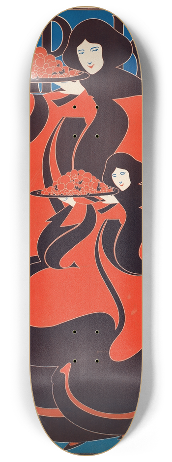 Will Bradley - The chap book Thanksgiving no. 8.25 inch art skate deck