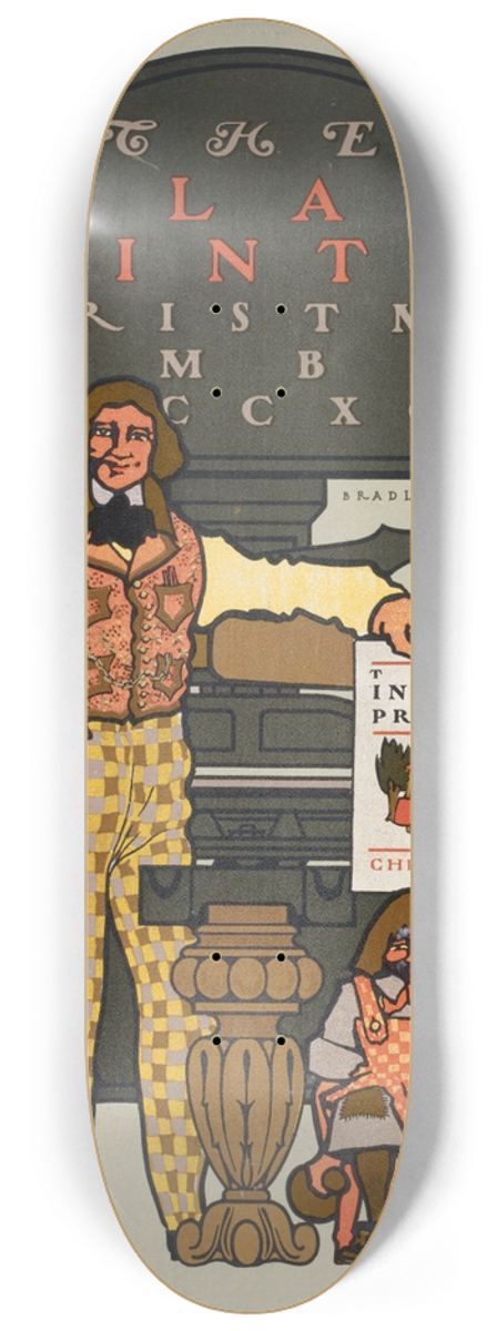 Will Bradley - The inland printer. Christmas number MDCCXCIX 8.25 inch art skate deck