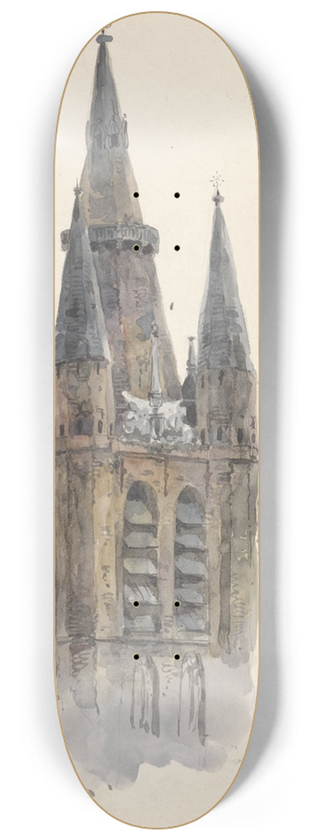 Willem Anthonie van Deventer - Kerktoren te Delft 8.25 inch art skate deck