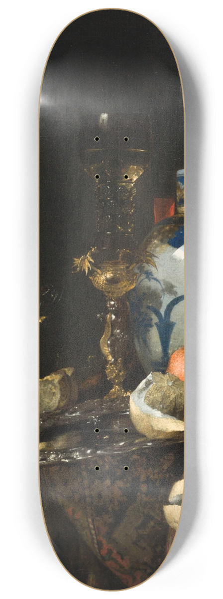 Willem Kalf - Still Life with a Chinese Porcelain Jar 8.25 inch art skate deck
