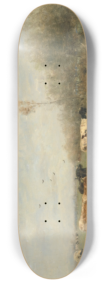 Willem Maris - Cows in a Soggy Meadow 8.25 inch art skate deck