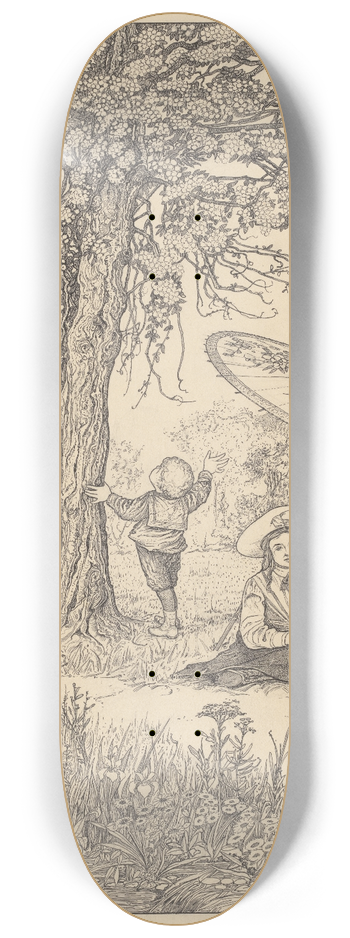 Willem Pothast - Vrouwen en kinderen in een park 8.25 inch art skate deck