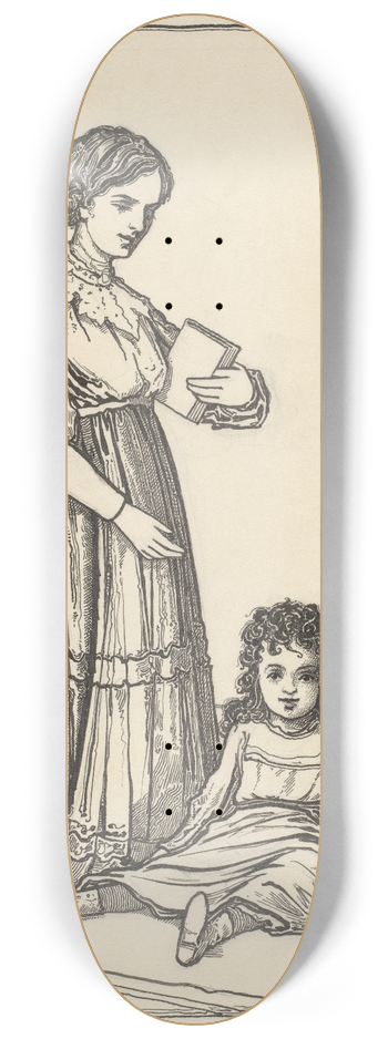 Willem Pothast - Vrouw en zittend meisje 8.25 inch art skate deck