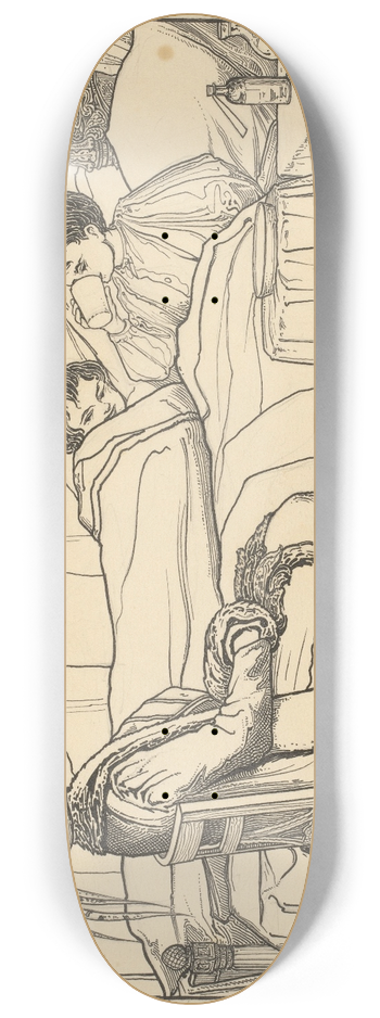 Willem Pothast - Vrouw op ziekenbezoek 8.25 inch art skate deck
