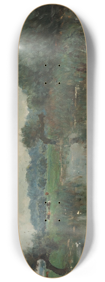 Willem Roelofs - Water Meadows on the River IJssel 8.25 inch art skate deck