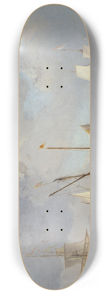 Willem van de Velde the Younger - A Calm 8.25 inch art skate deck