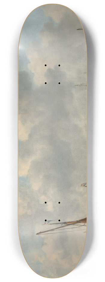 Willem van de Velde the Younger - Entrance to a Dutch Port 8.25 inch art skate deck