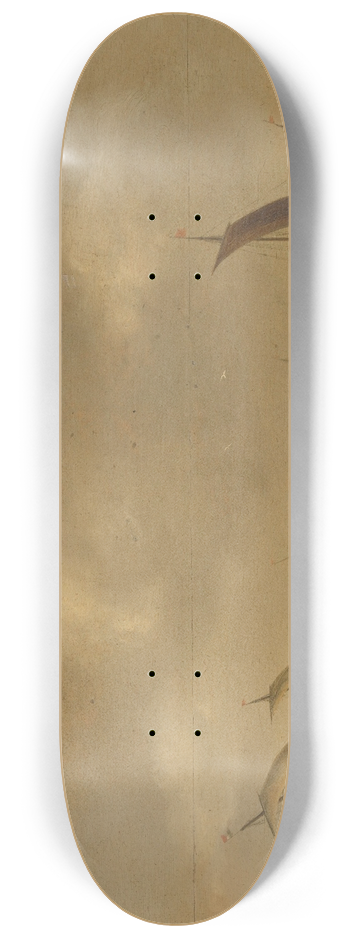 Willem van Diest - Seascape on the Beach at Scheveningen 8.25 inch art skate deck