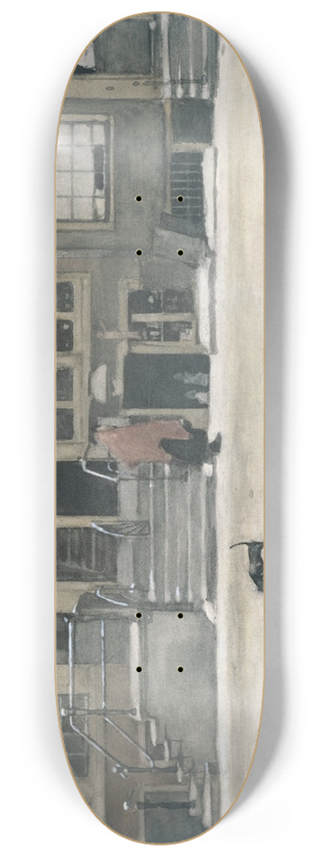 Willem Witsen - De Kromboomsloot te Amsterdam 8.25 inch art skate deck