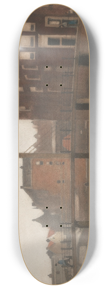 Willem Witsen - Gezicht op Uilenburg te Amsterdam 8.25 inch art skate deck