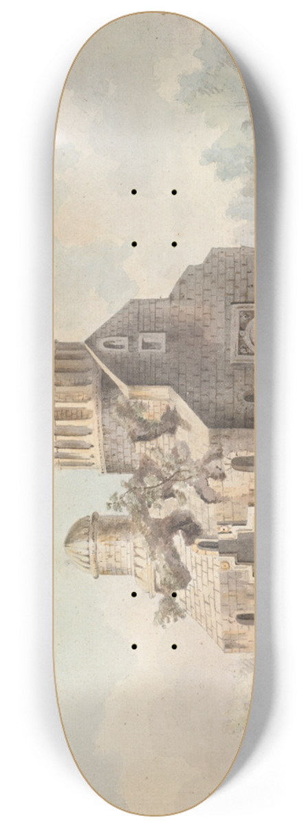 Willey Reveley - A Ruined Byzantine Church 8.25 inch art skate deck