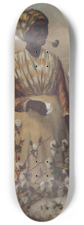 William Aiken Walker - Woman Smoking Pipe and Picking Cotton 8.25 inch art skate deck