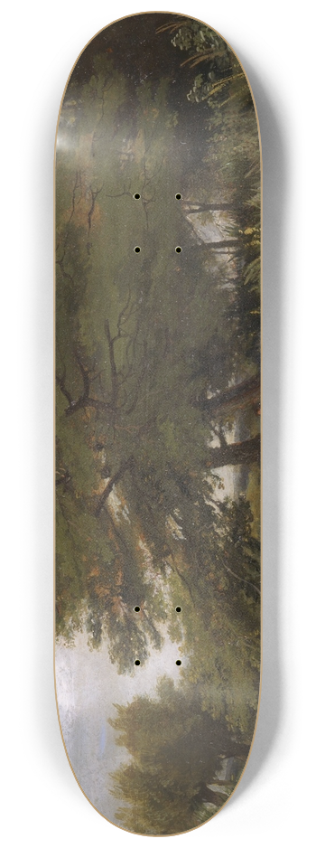 William Alfred Delamotte - On the Isis, Waterperry, Oxfordshire 8.25 inch art skate deck