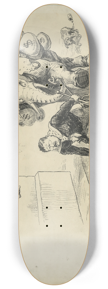 William Allen Rogers - Late election returns 8.25 inch art skate deck