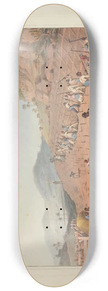 William A. V. Clark - Digging, or rather Hoeing the Cane-Holes 8.25 inch art skate deck