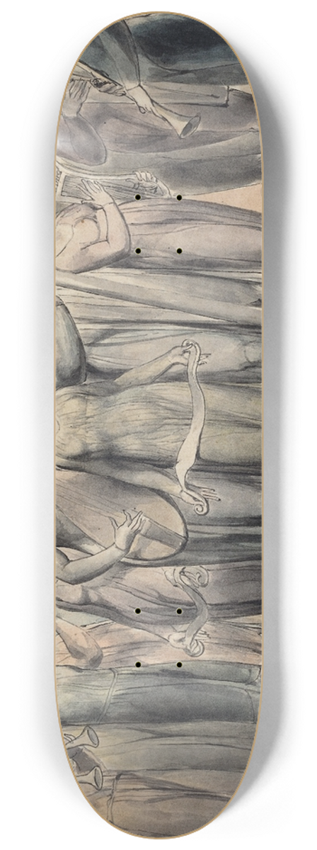 William Blake - Job and His Family Restored to Prosperity 8.25 inch art skate deck