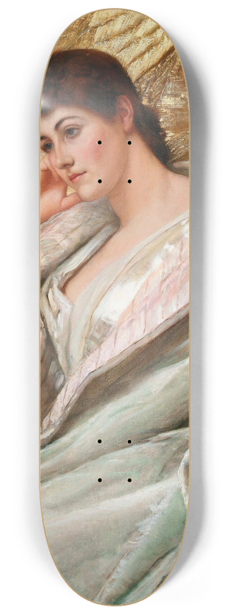 William Blake Richmond - Portrait of Mrs Charles Rome 8.25 inch art skate deck