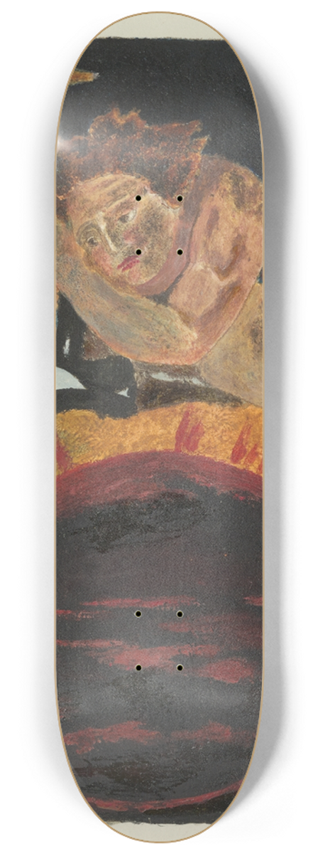 William Blake - The song of Los. Lambeth Pl.8 8.25 inch art skate deck