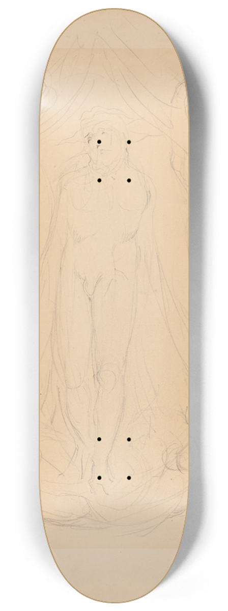 William Blake - The Vision of the Lord of Spirits 8.25 inch art skate deck