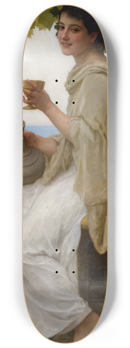 William Bouguereau - Bacchante 8.25 inch art skate deck